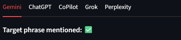 Target phrase mentioned by Gemini