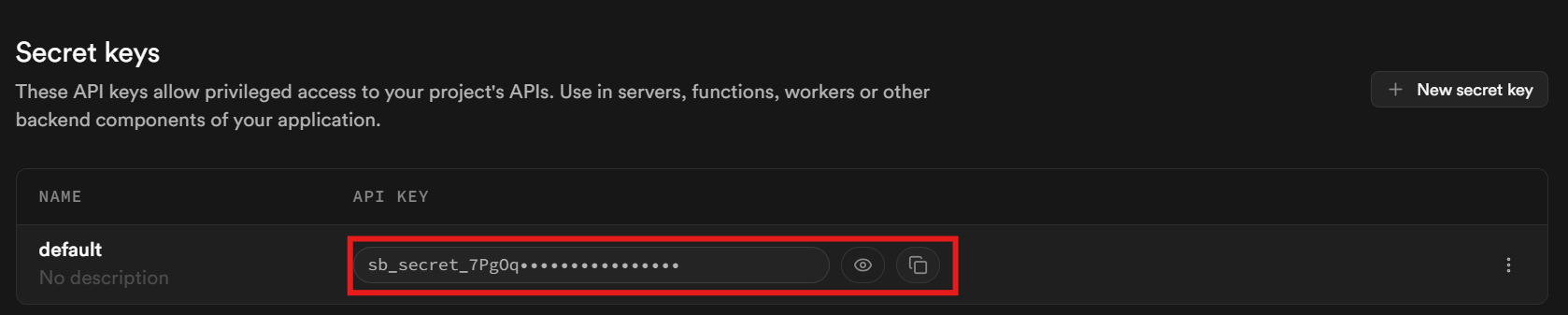 Getting your Supabase API key