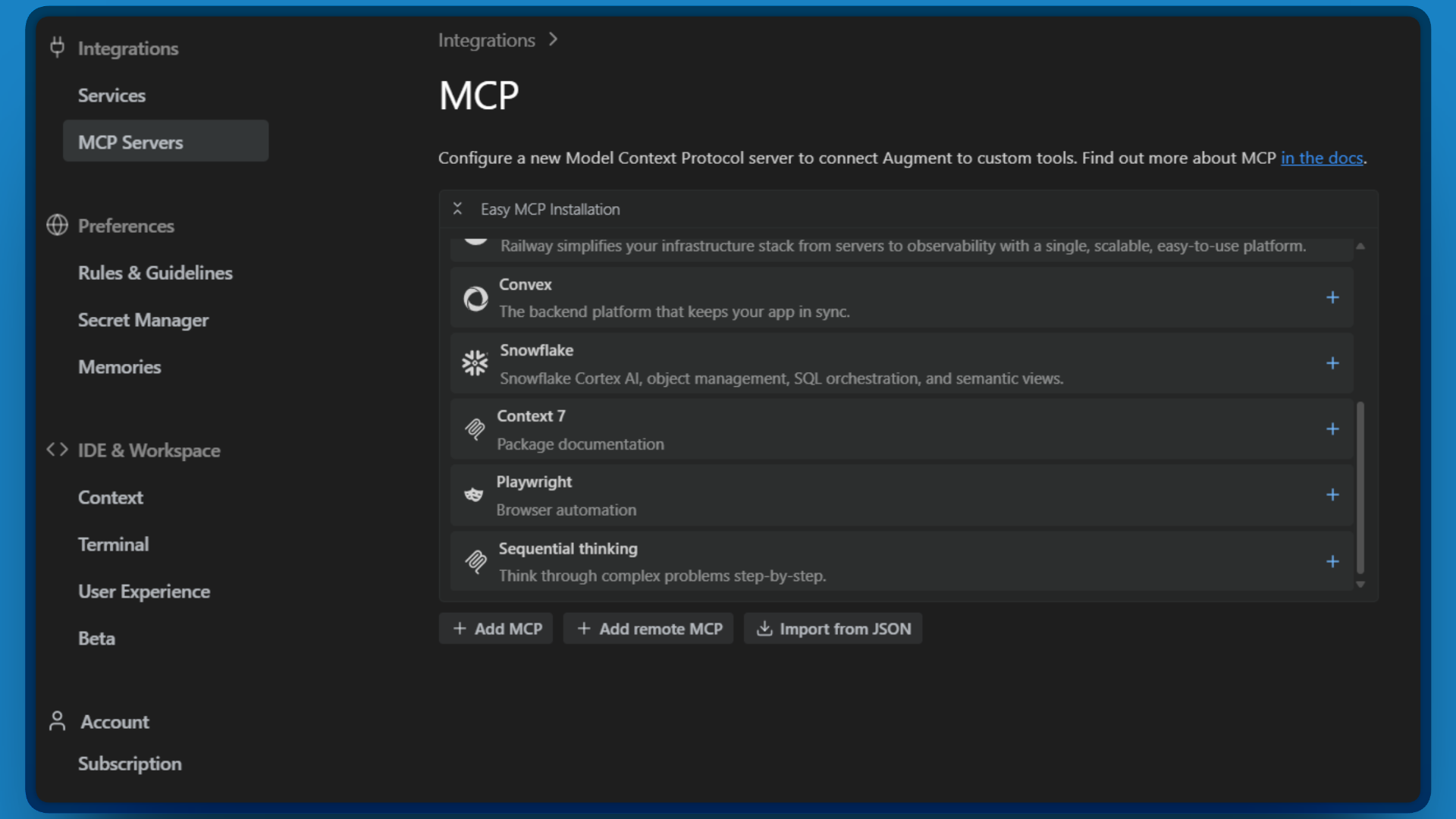 Augmentcode-mcp-page