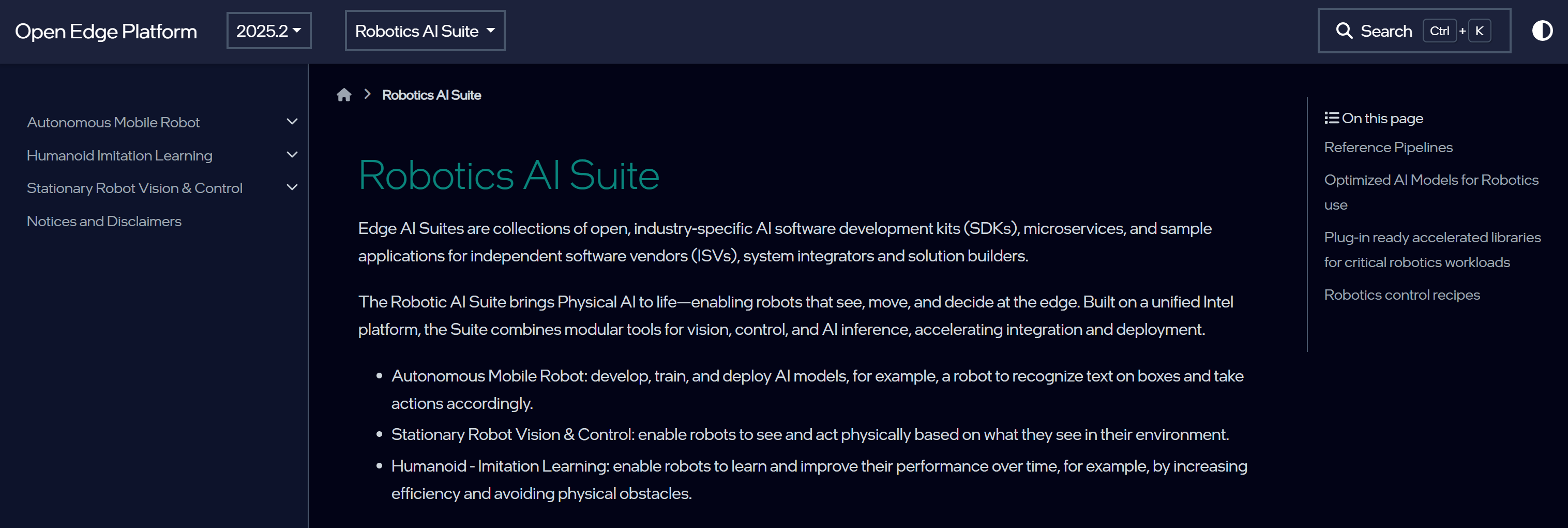 Intel’s Open Edge Robotics AI Suite