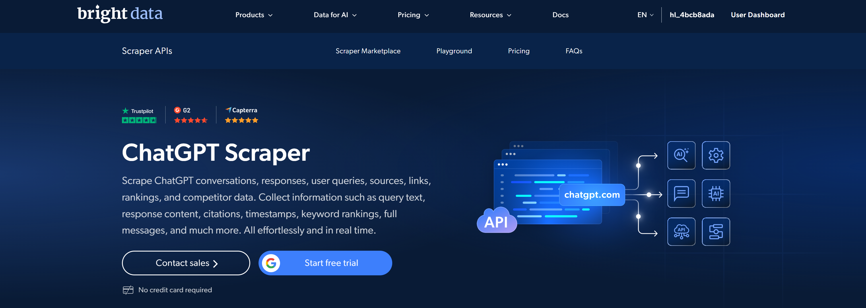 Bright Data's ChatGPT Scraper