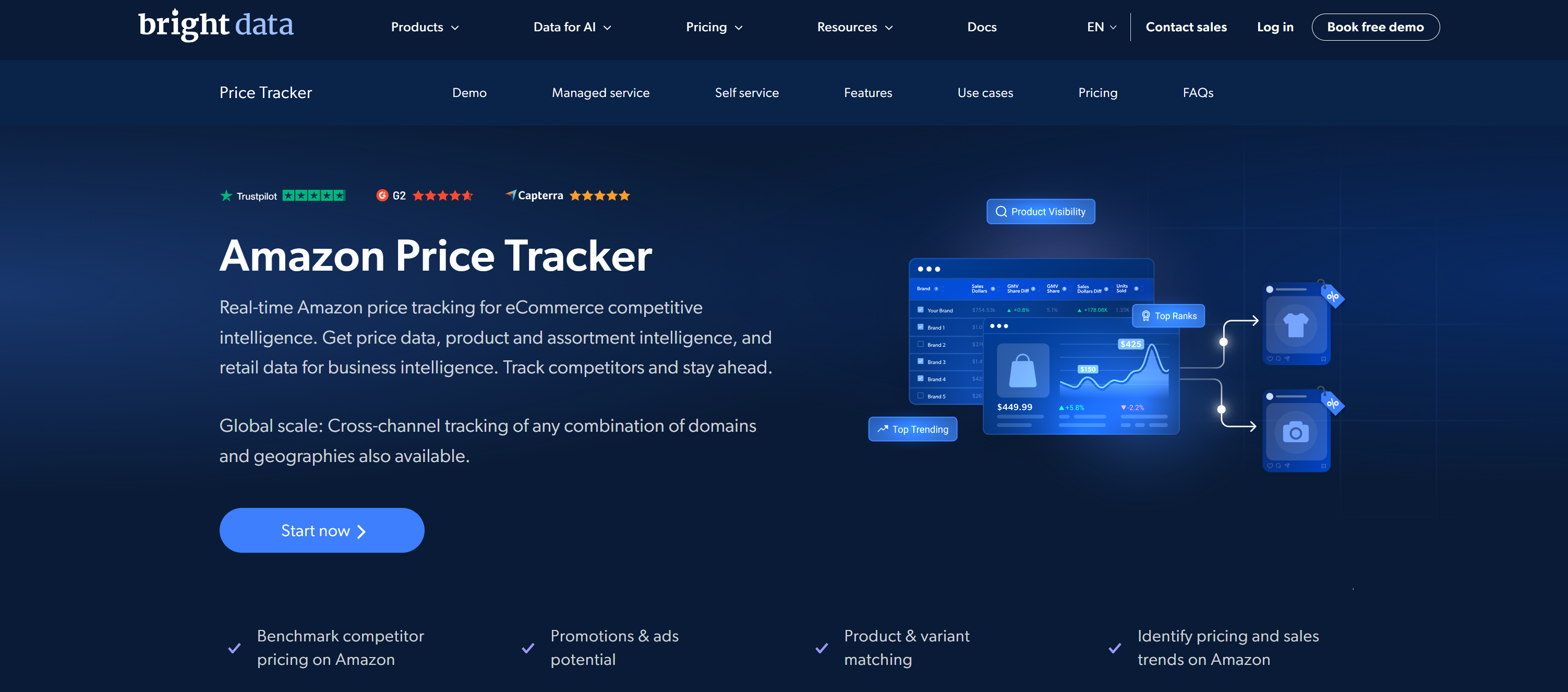 Bright Data's price tracker