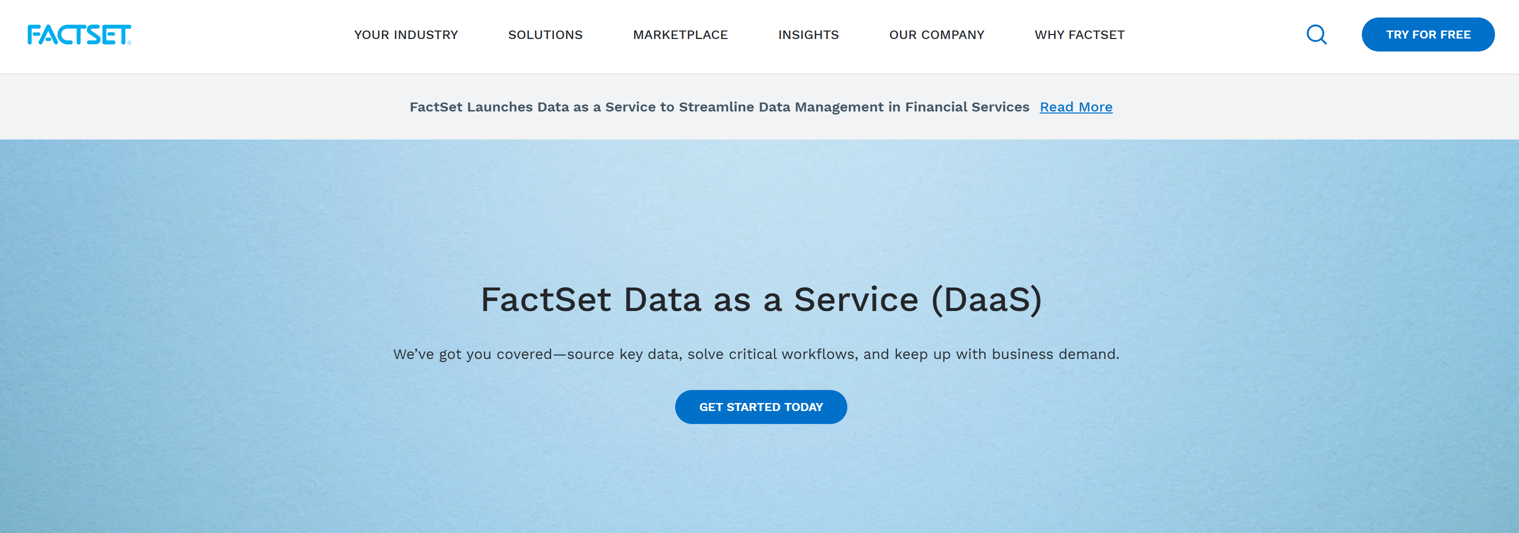 FactSet’s Data as a Service (DaaS) solution