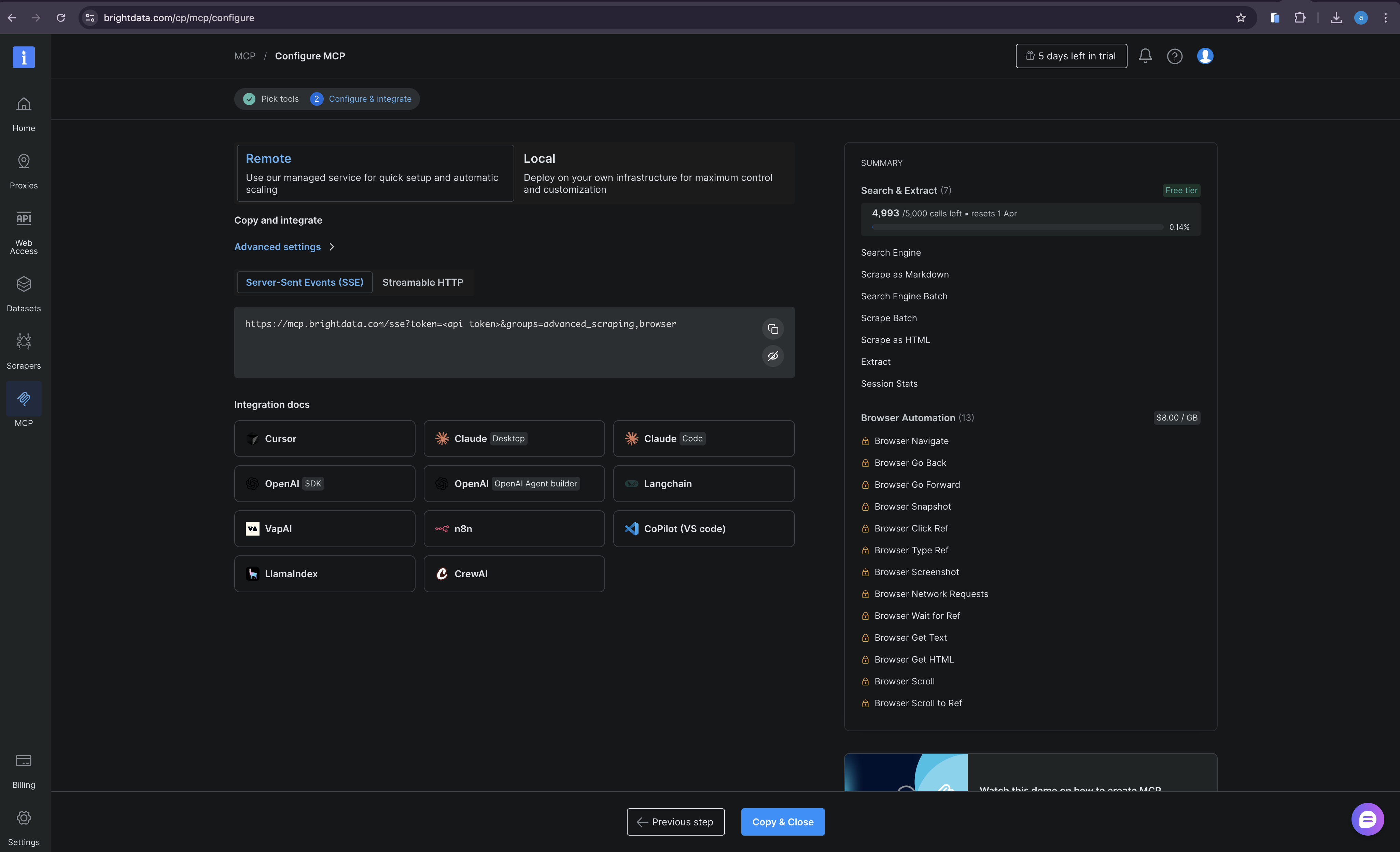 Save Browser Automation Configuration