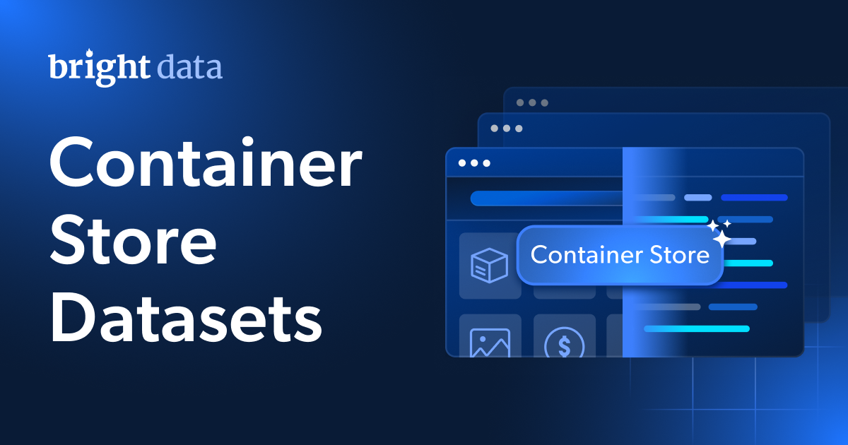 Container Store Dataset - Over 13K Records Available