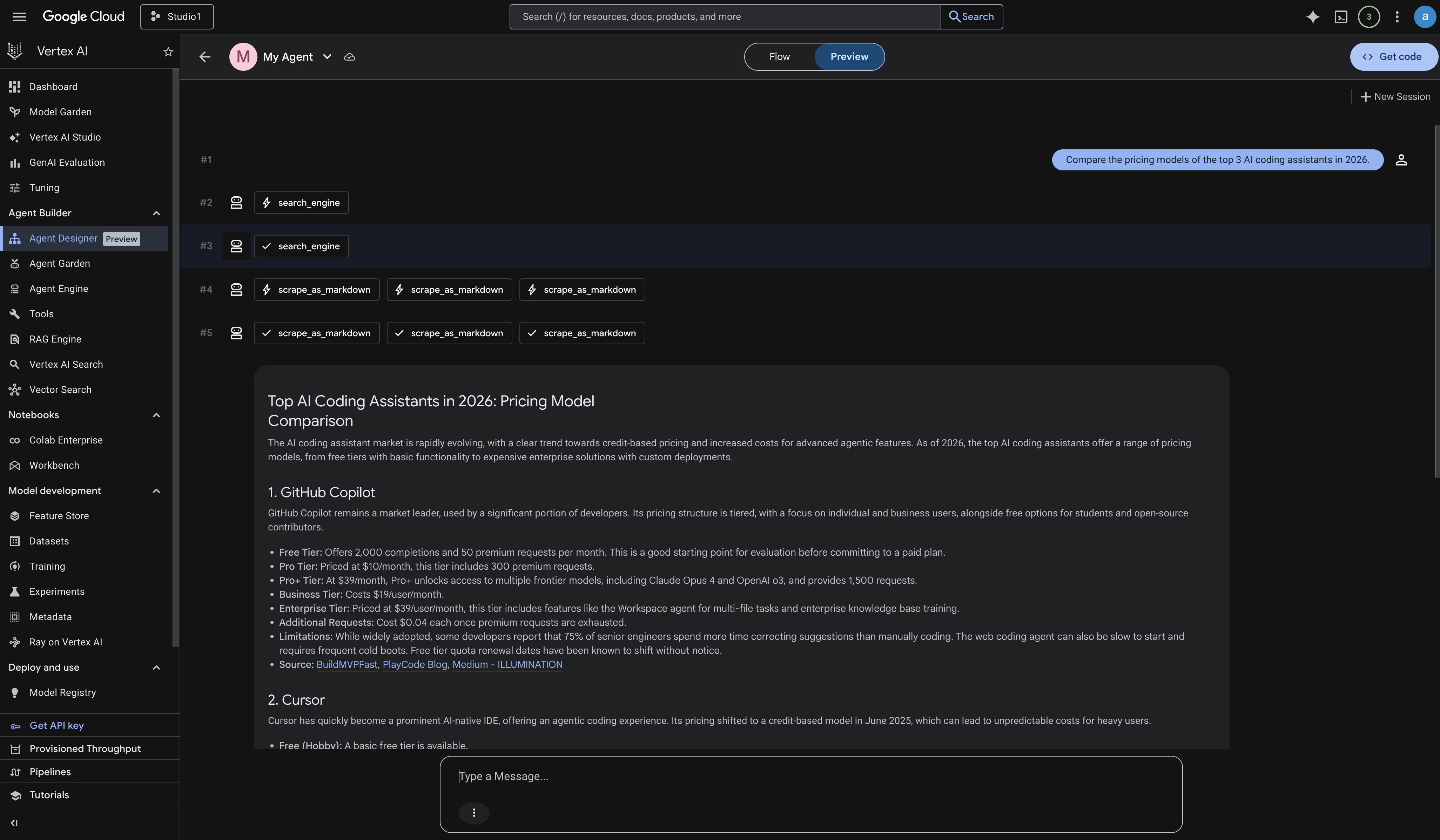 Market Intelligence Pro Agent UI