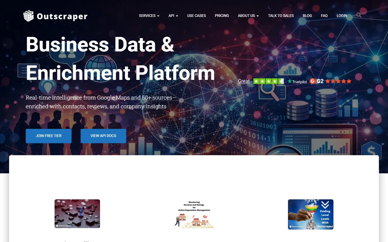 Outscraper dashboard