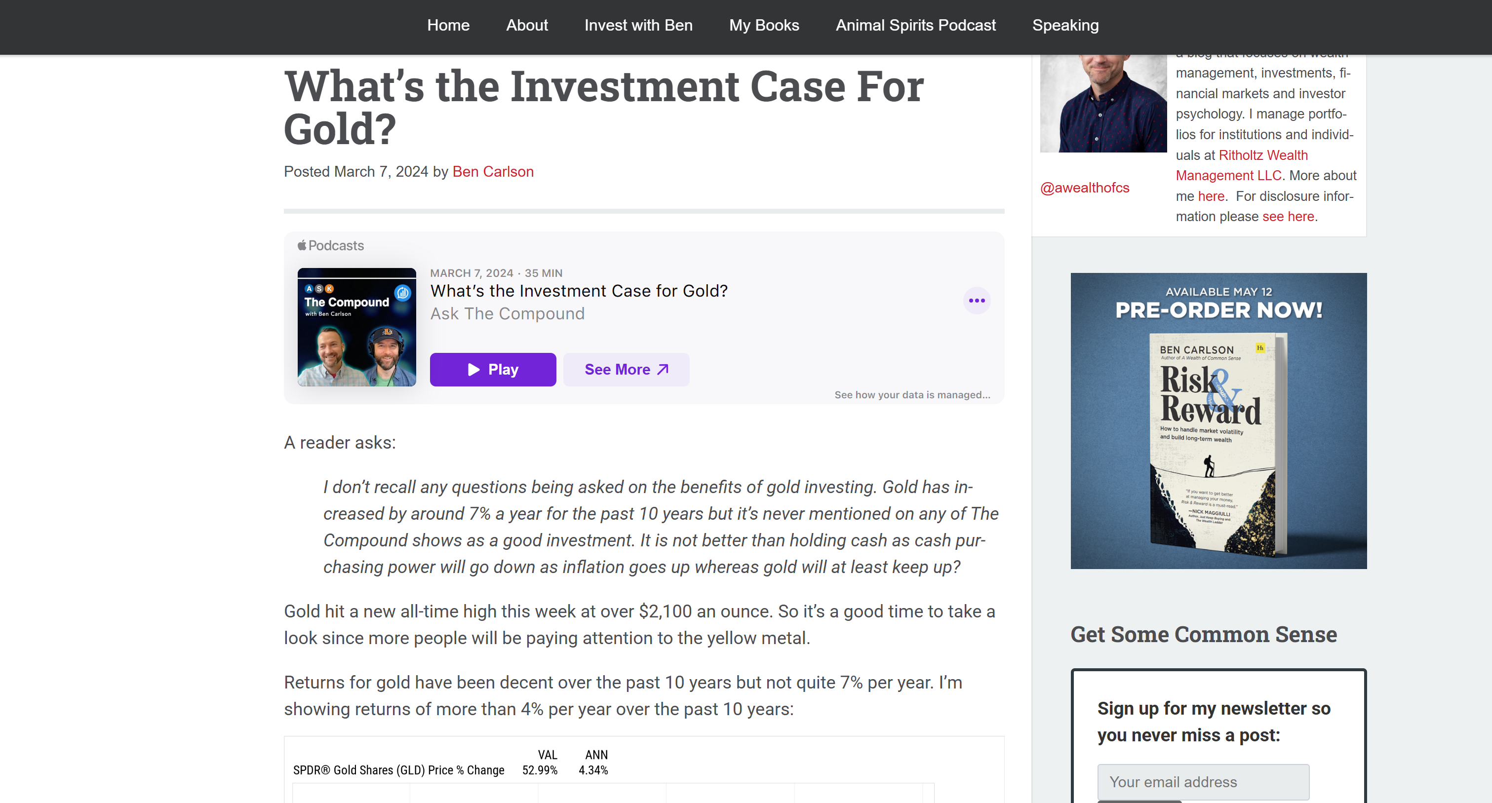 The input blog post article