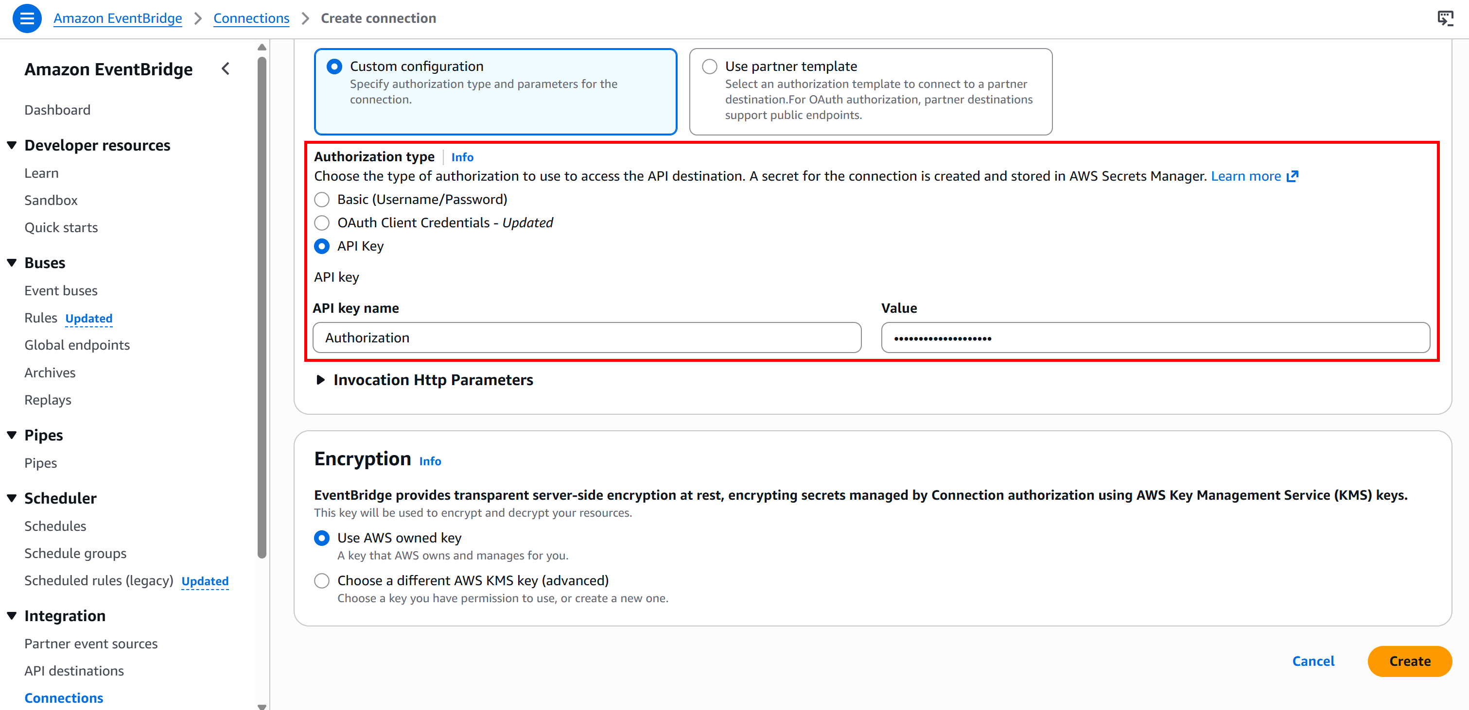 Setting up the API key authentication