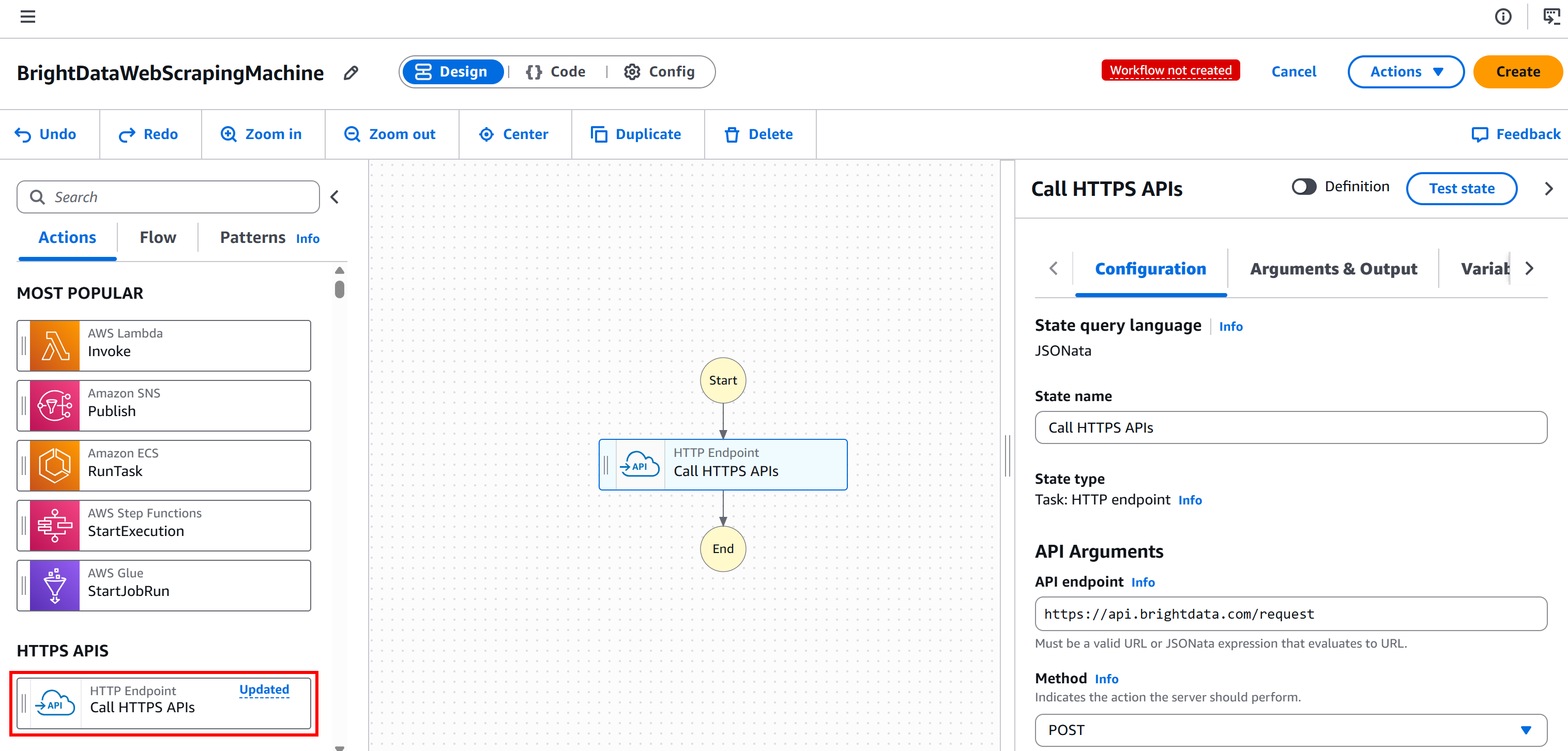 Adding the “HTTP Endpoint – Call HTTPS APIs” node