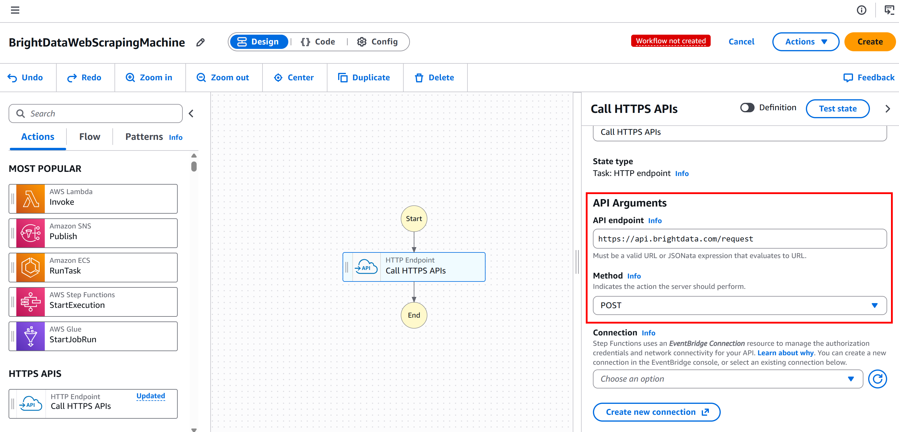 Note the “HTTP Endpoint – Call HTTPS APIs” node configuration