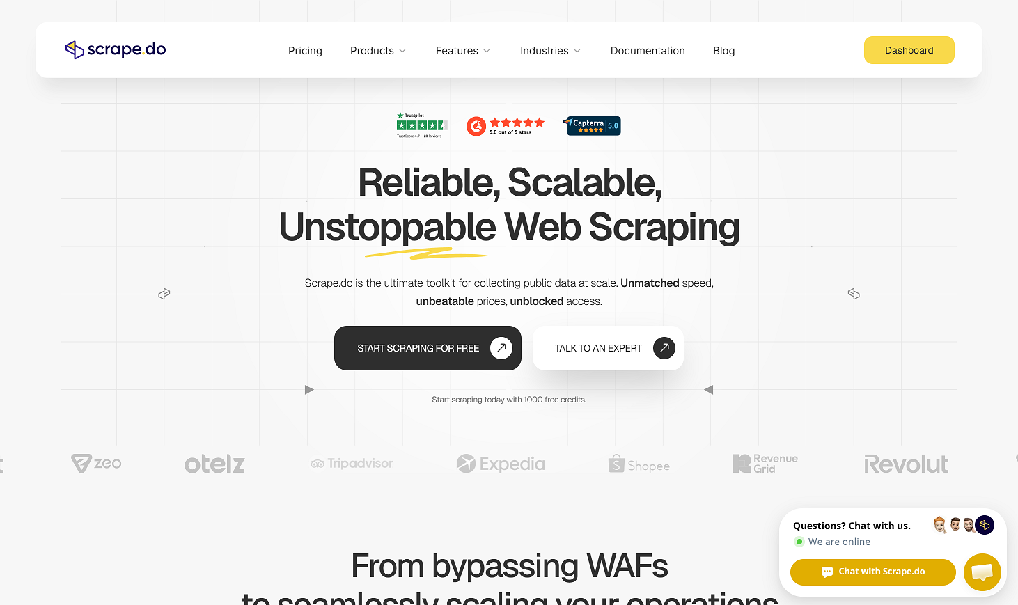 Scrape.do homepage