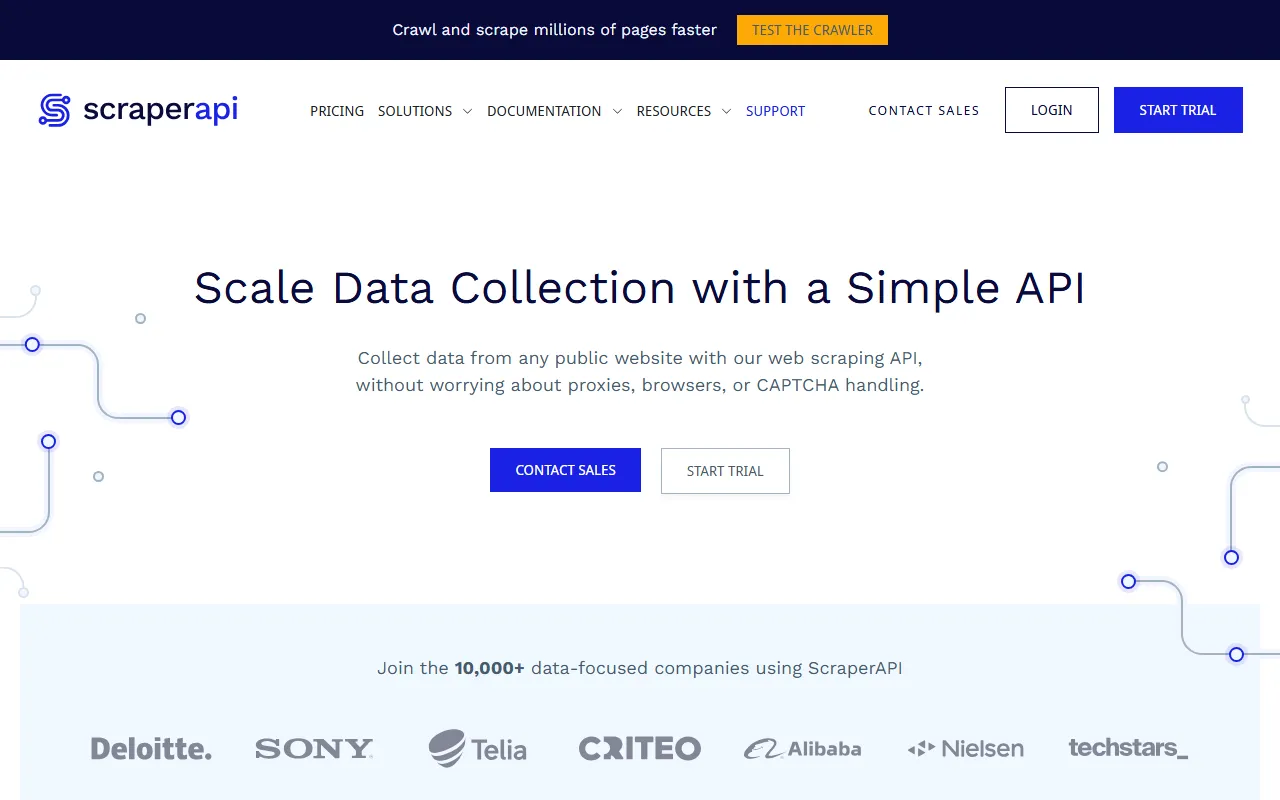 ScraperAPI dashboard