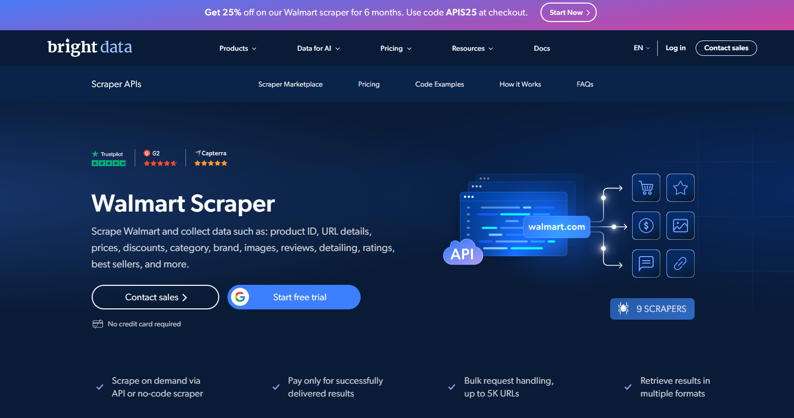 Bright Data's Walmart Scraper