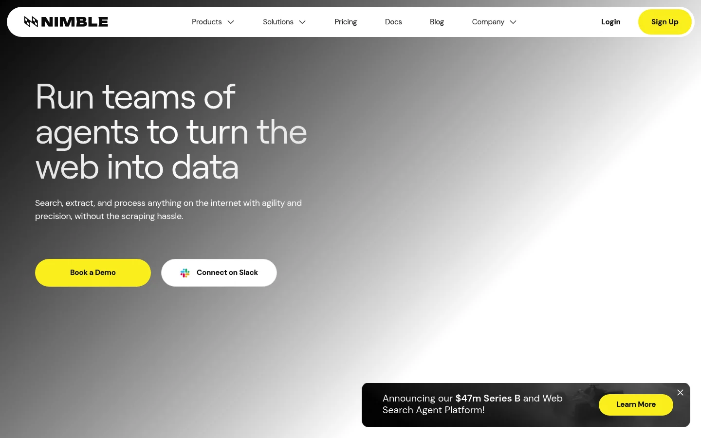 Nimble homepage