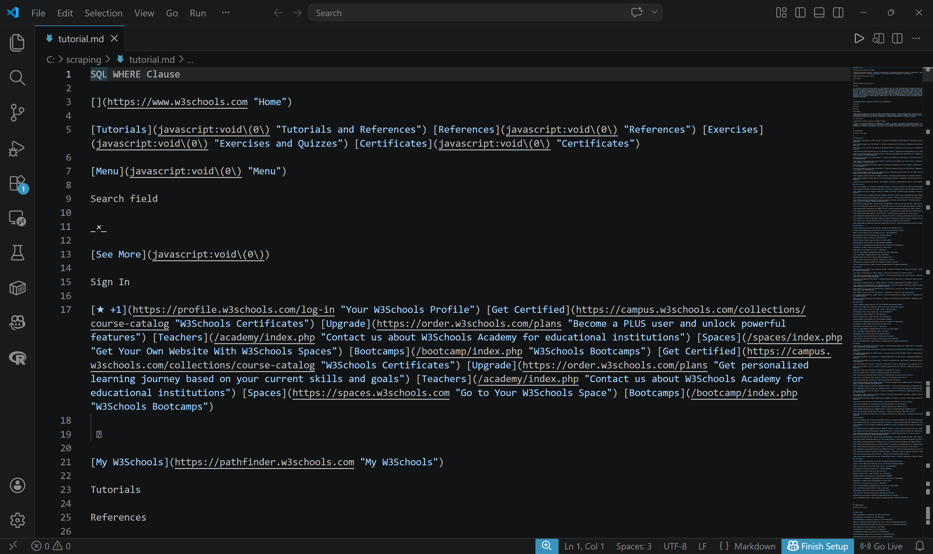 The “tutorial.md” file