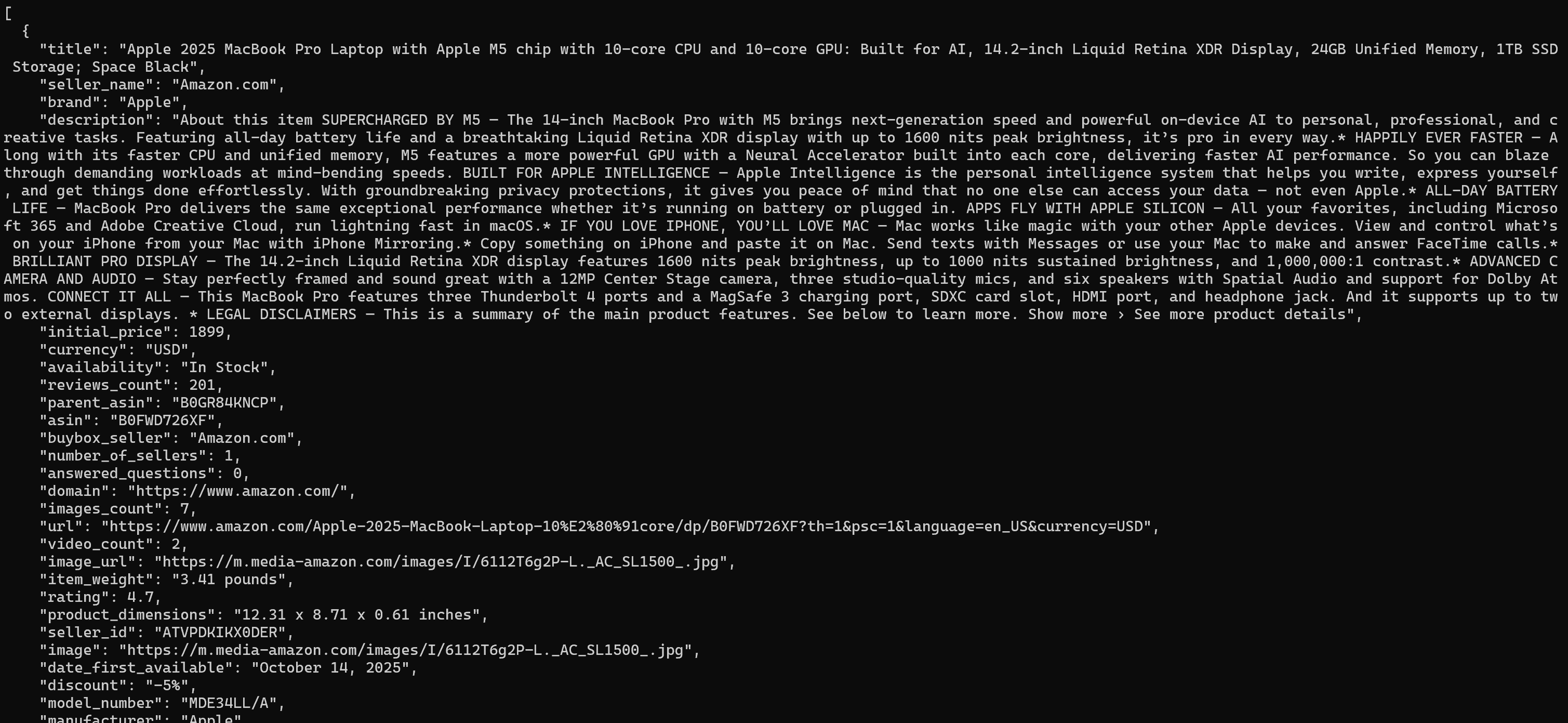 The resulting dataset