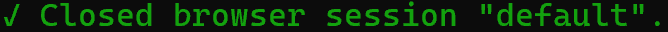 The closed session success message