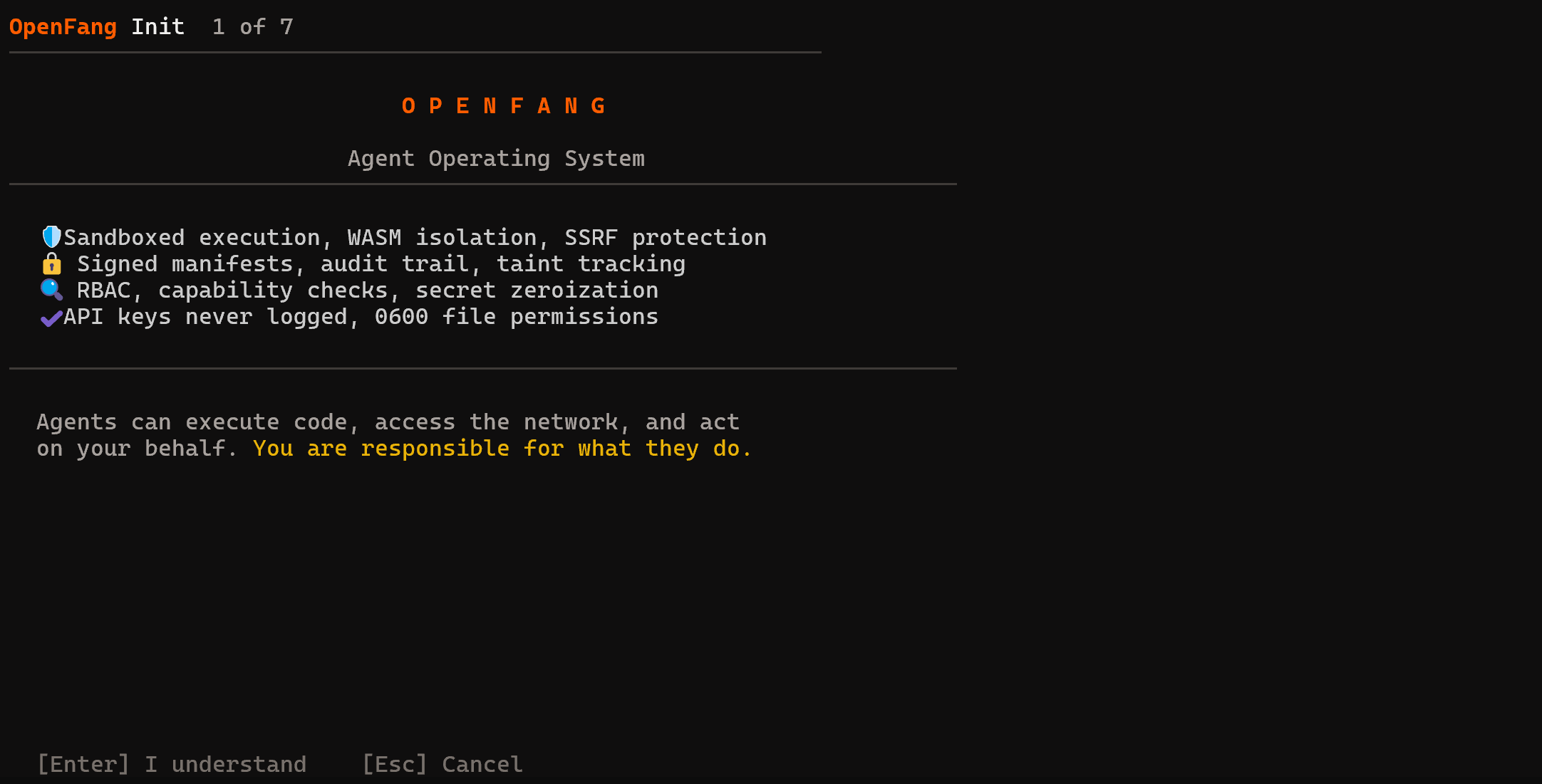 The OpenFang initialization wizard
