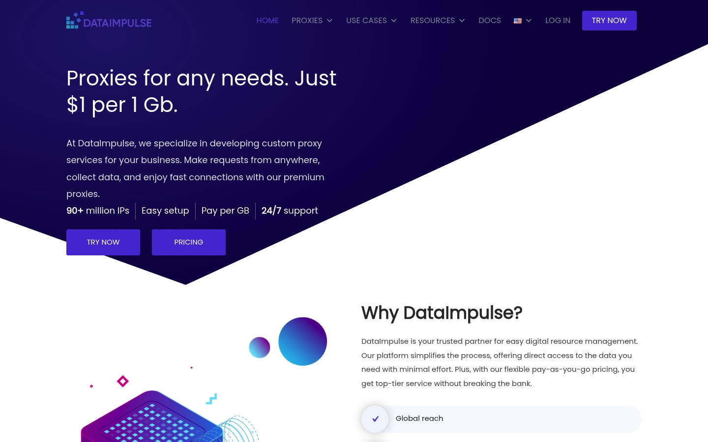 DataImpulse homepage