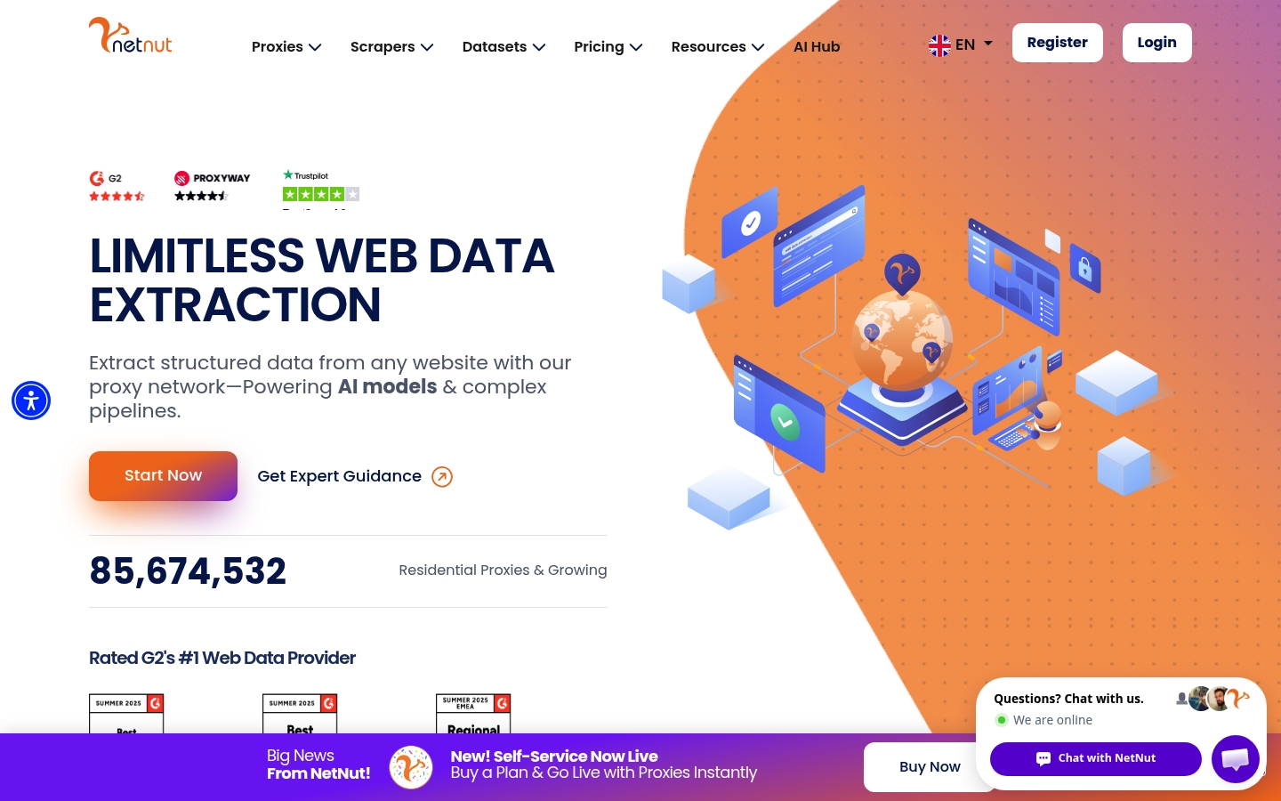 NetNut homepage