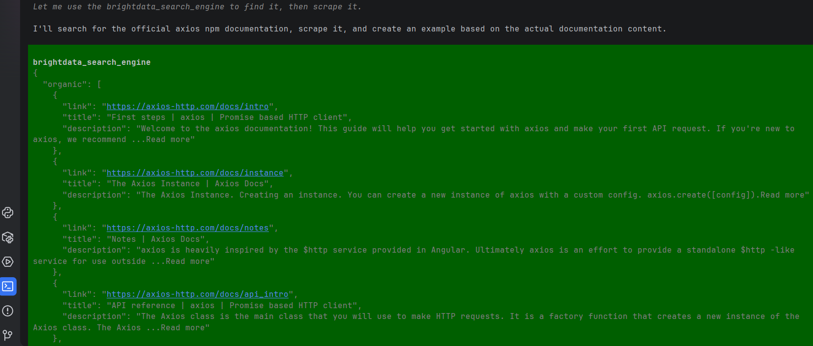 Pi agent searching the web