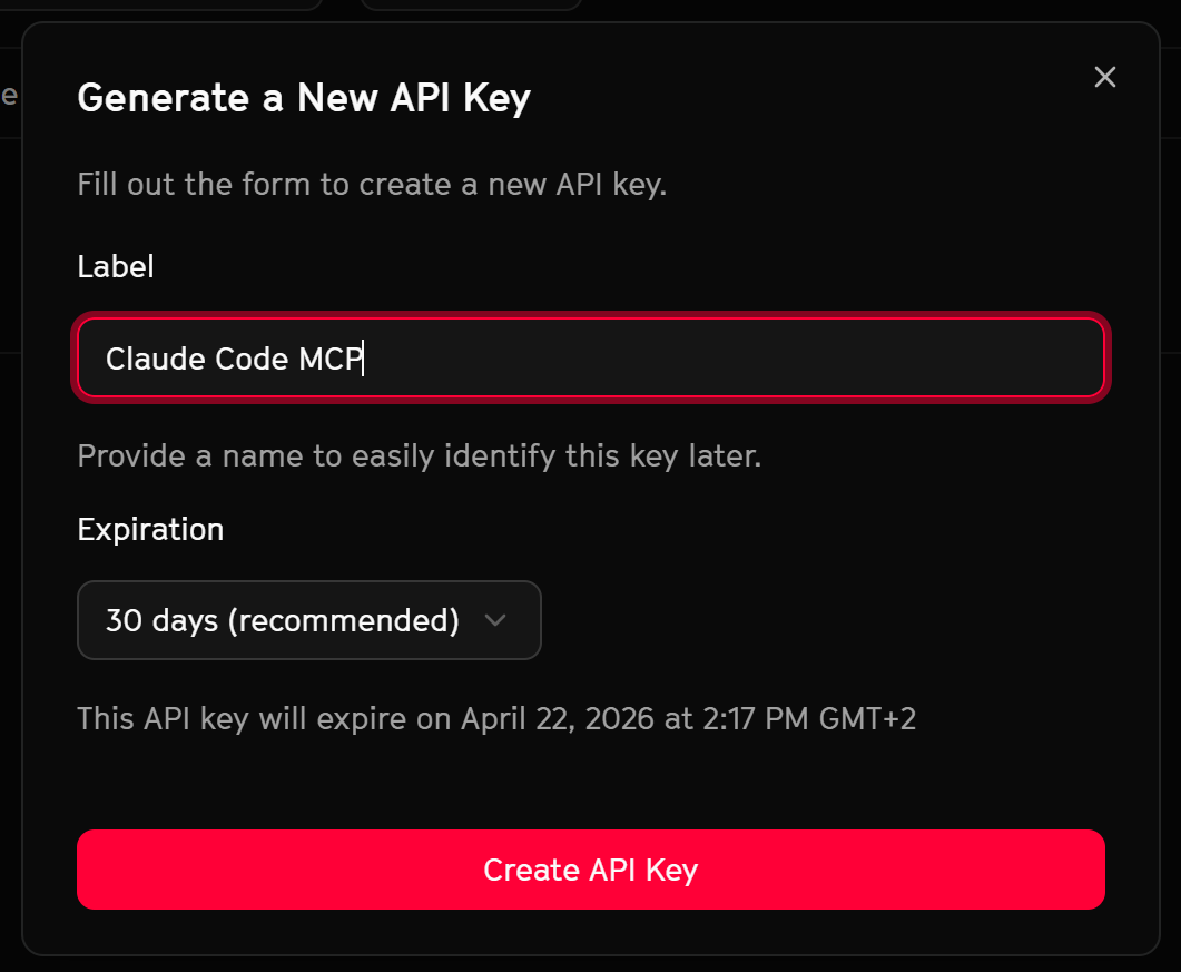 Creating your Arcade API key