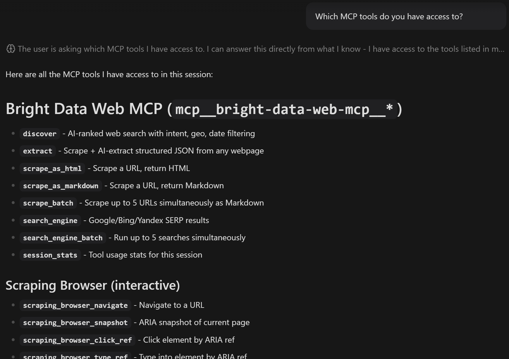 The Web MCP tools available in Zenflow