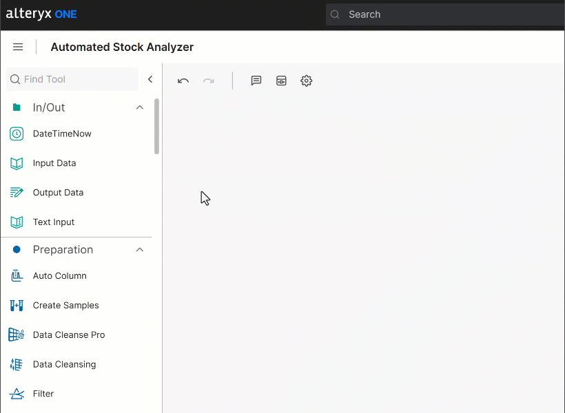 Adding the “Input Data” node to the canvas