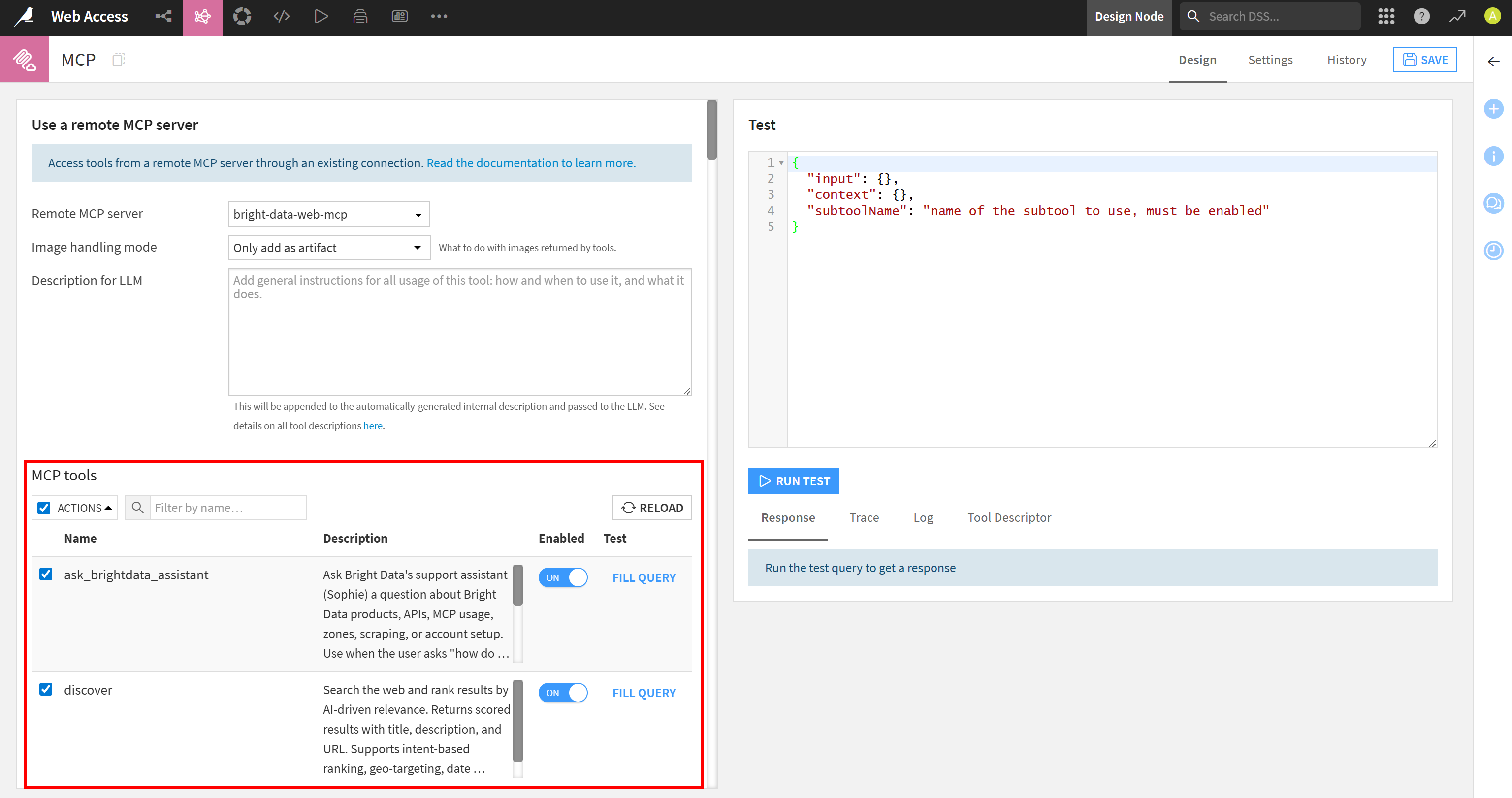 Enabling all Web MCP tools