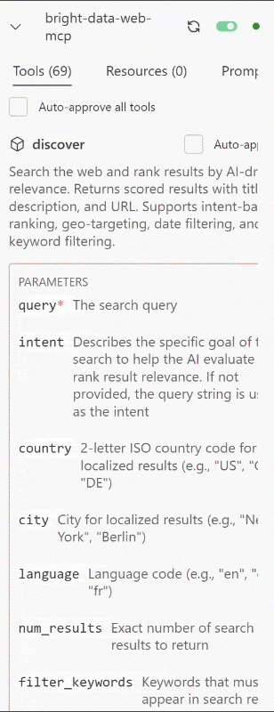 The available Web MCP tools