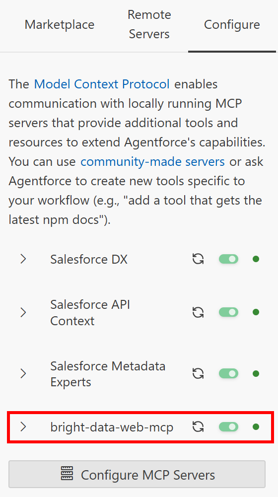 The “bright-data-web-mcp” entry