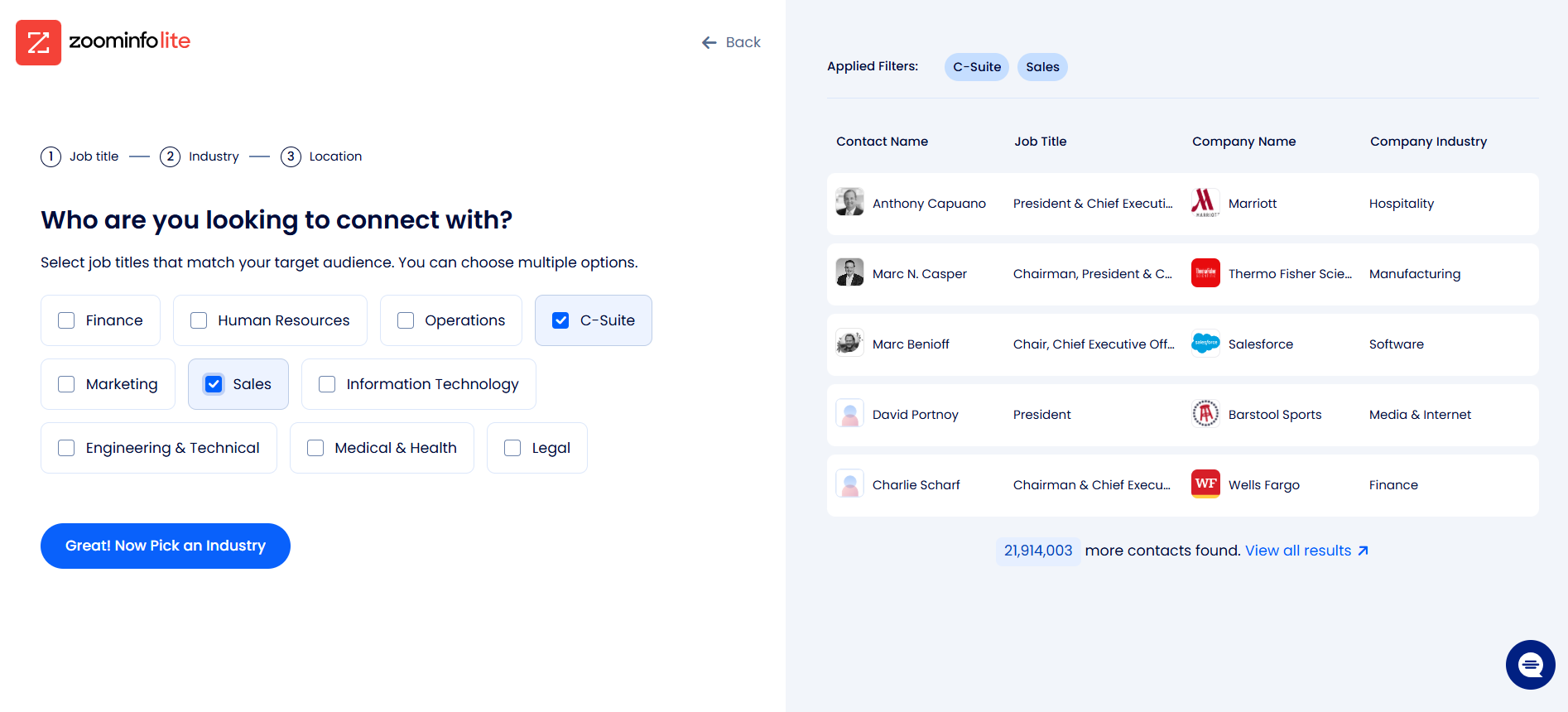 Zoominfo Dashboard