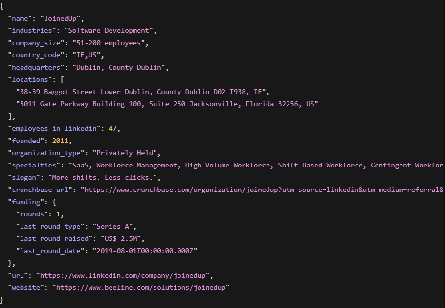 Bright Data Dataset Filter API returning structured records