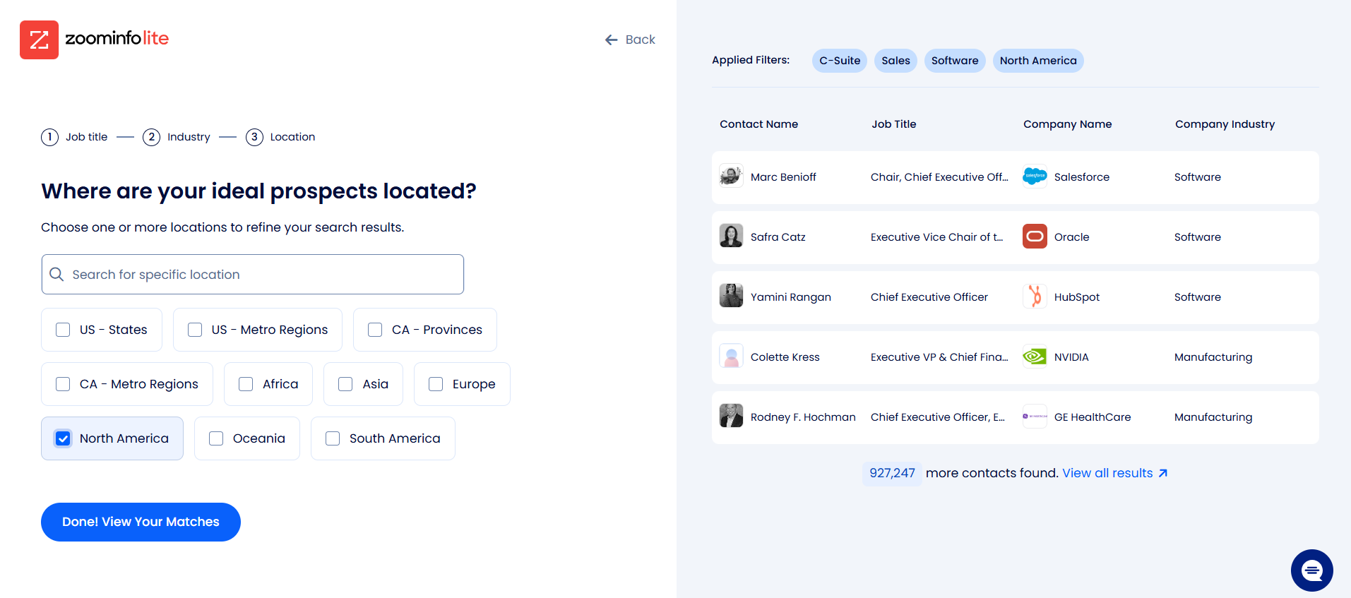 Zoominfo Dashboard