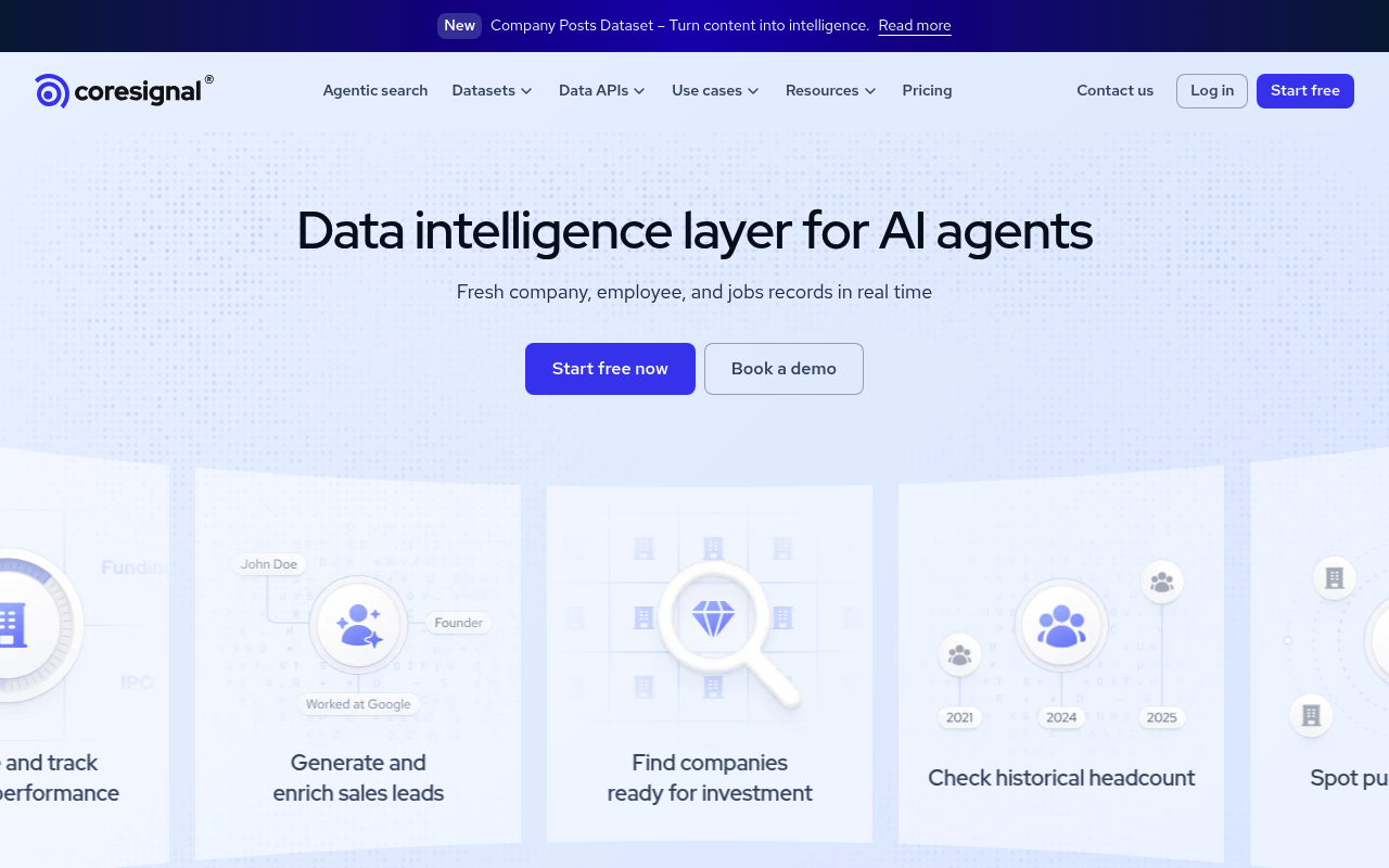 Coresignal B2B data API
