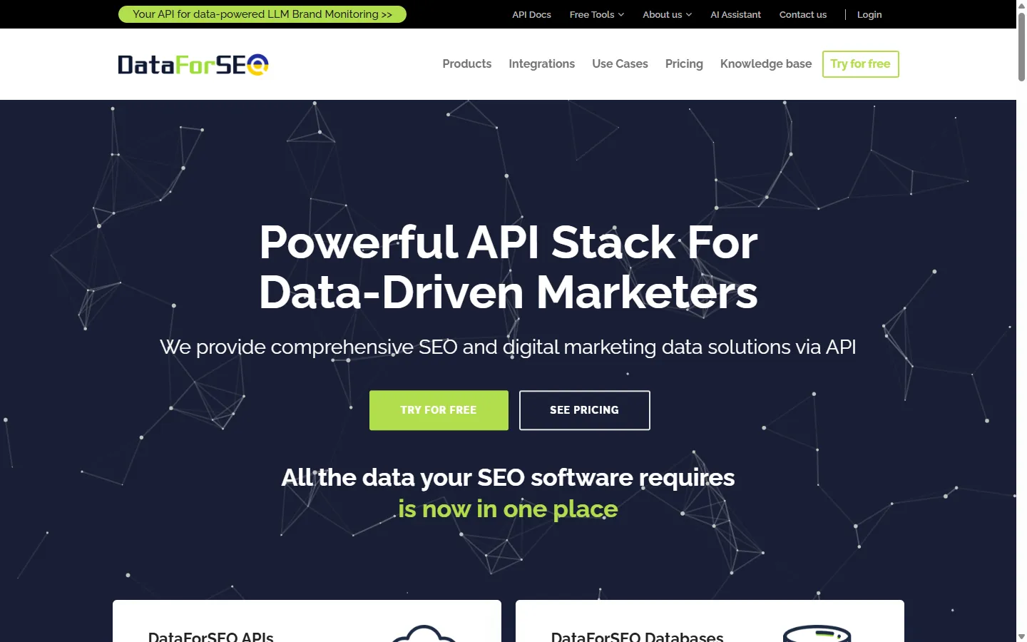 DataForSEO homepage