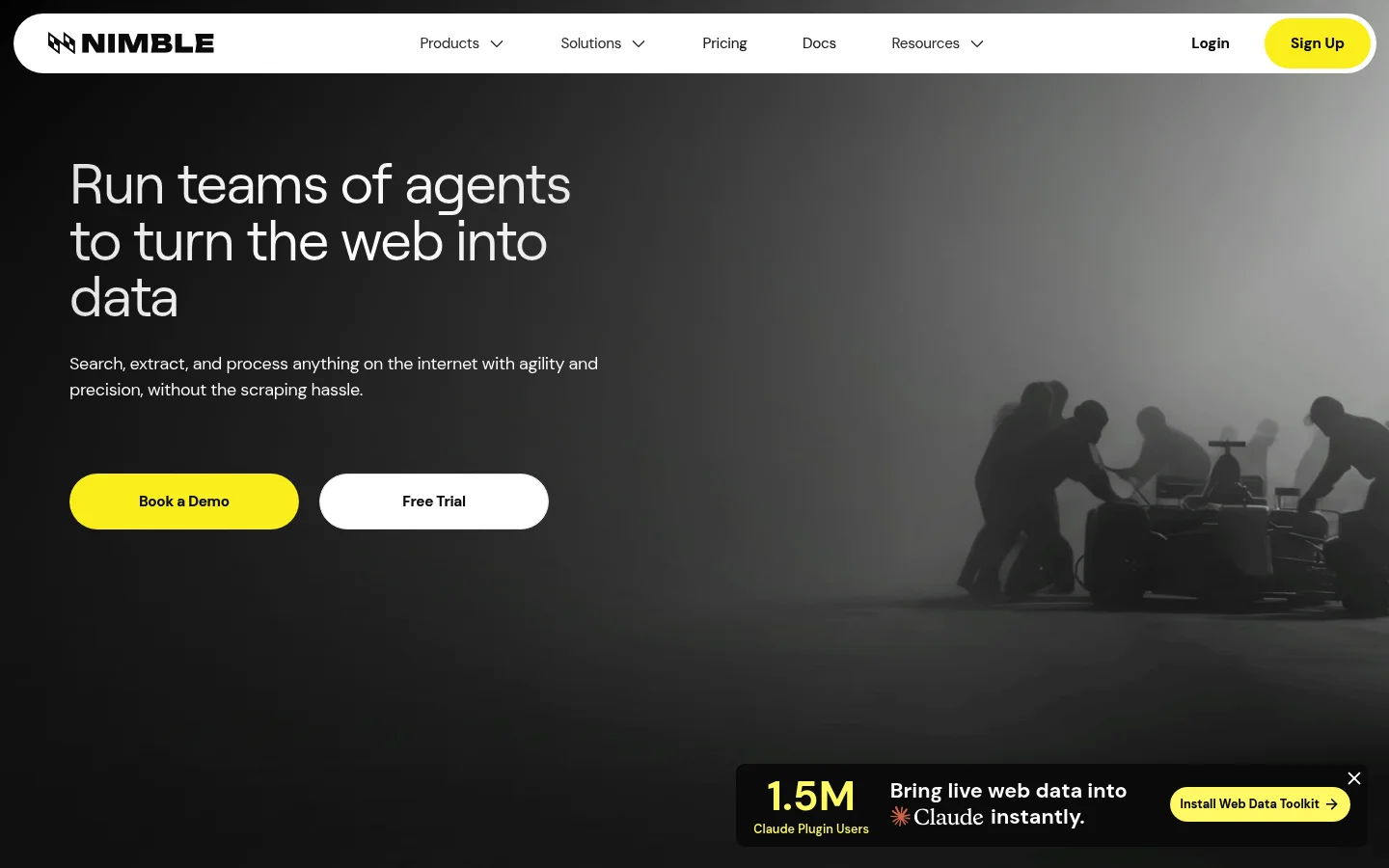 Nimble web data platform