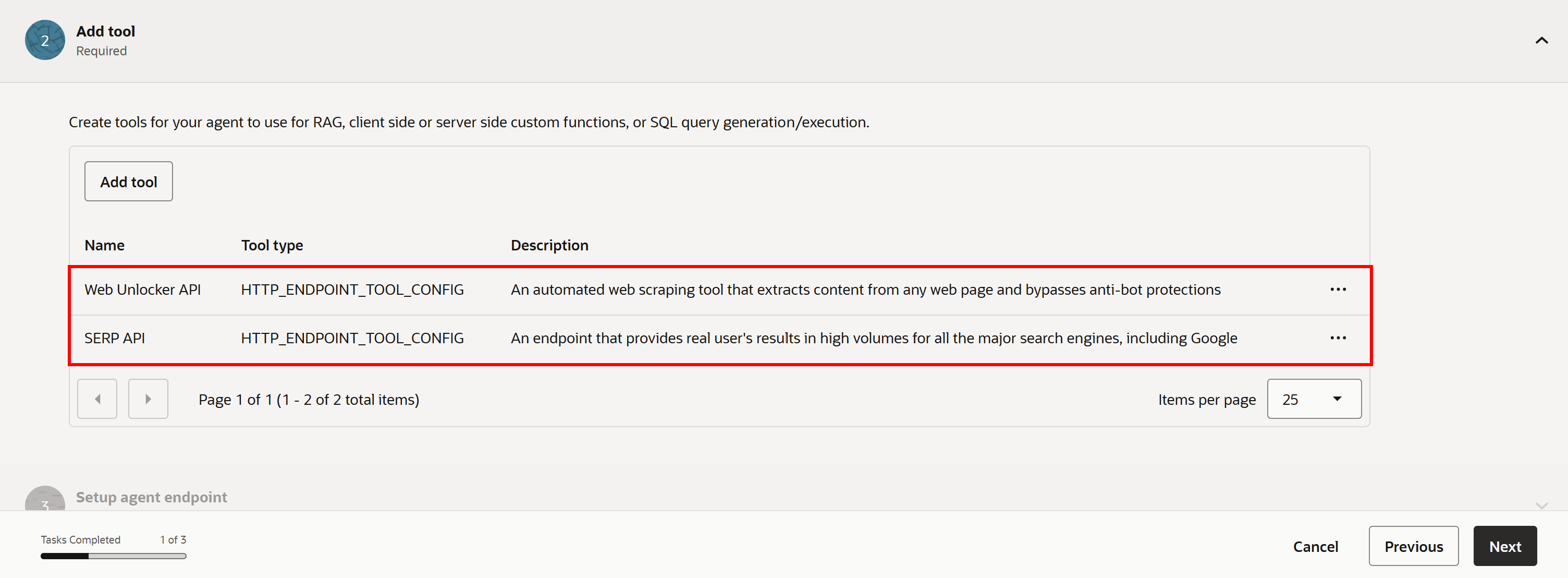 Note the “Web Unlocker API” and “SERP API” tools