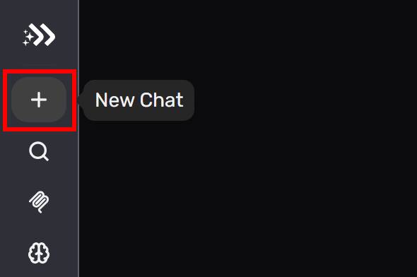 Reaching the “New Chat” menu entry