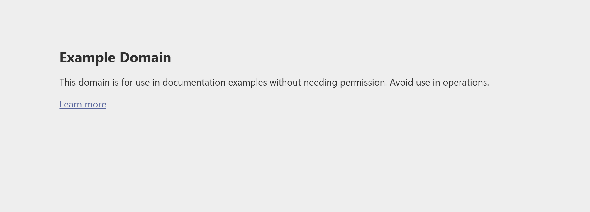 The example.com page
