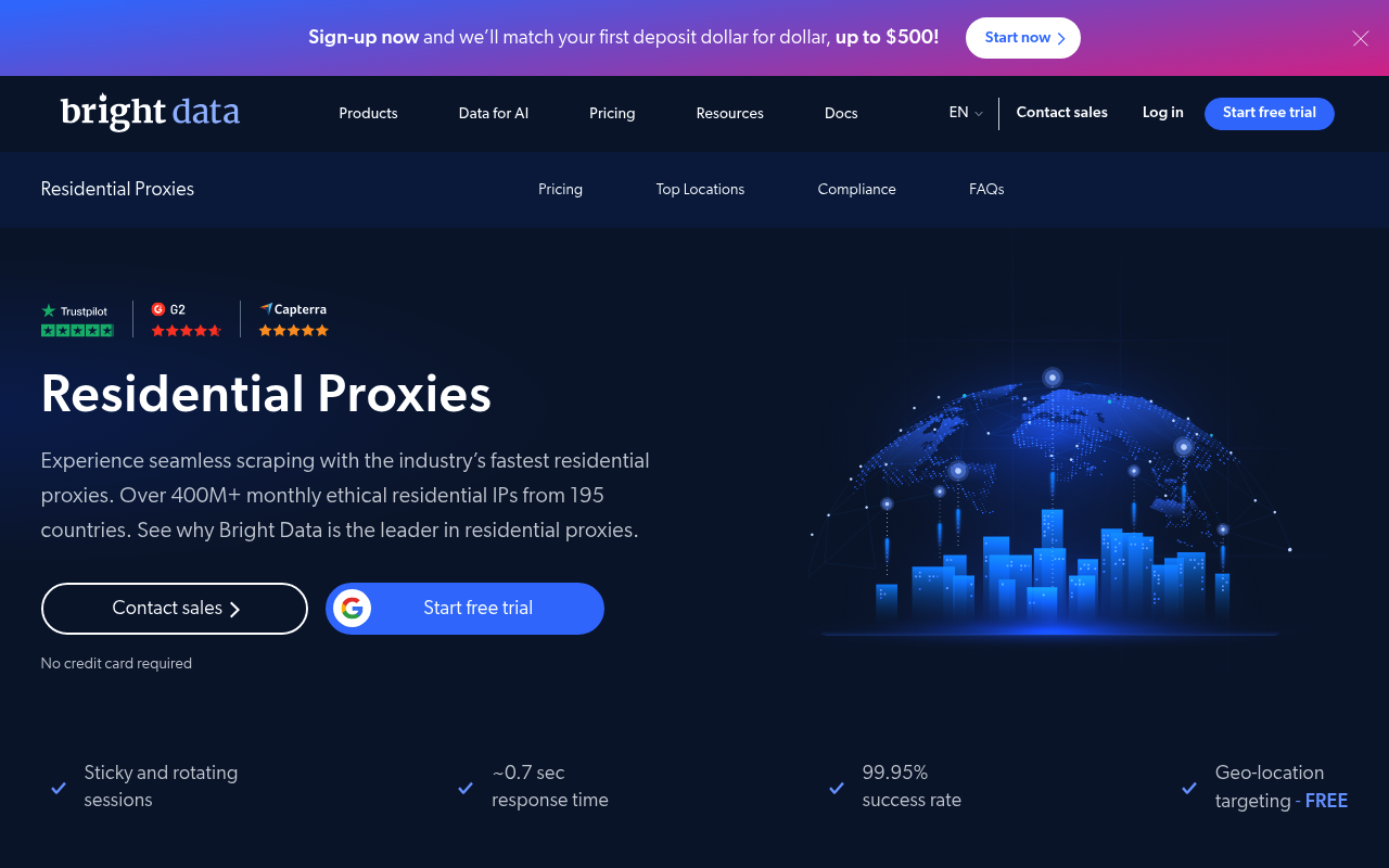 Bright Data residential proxies