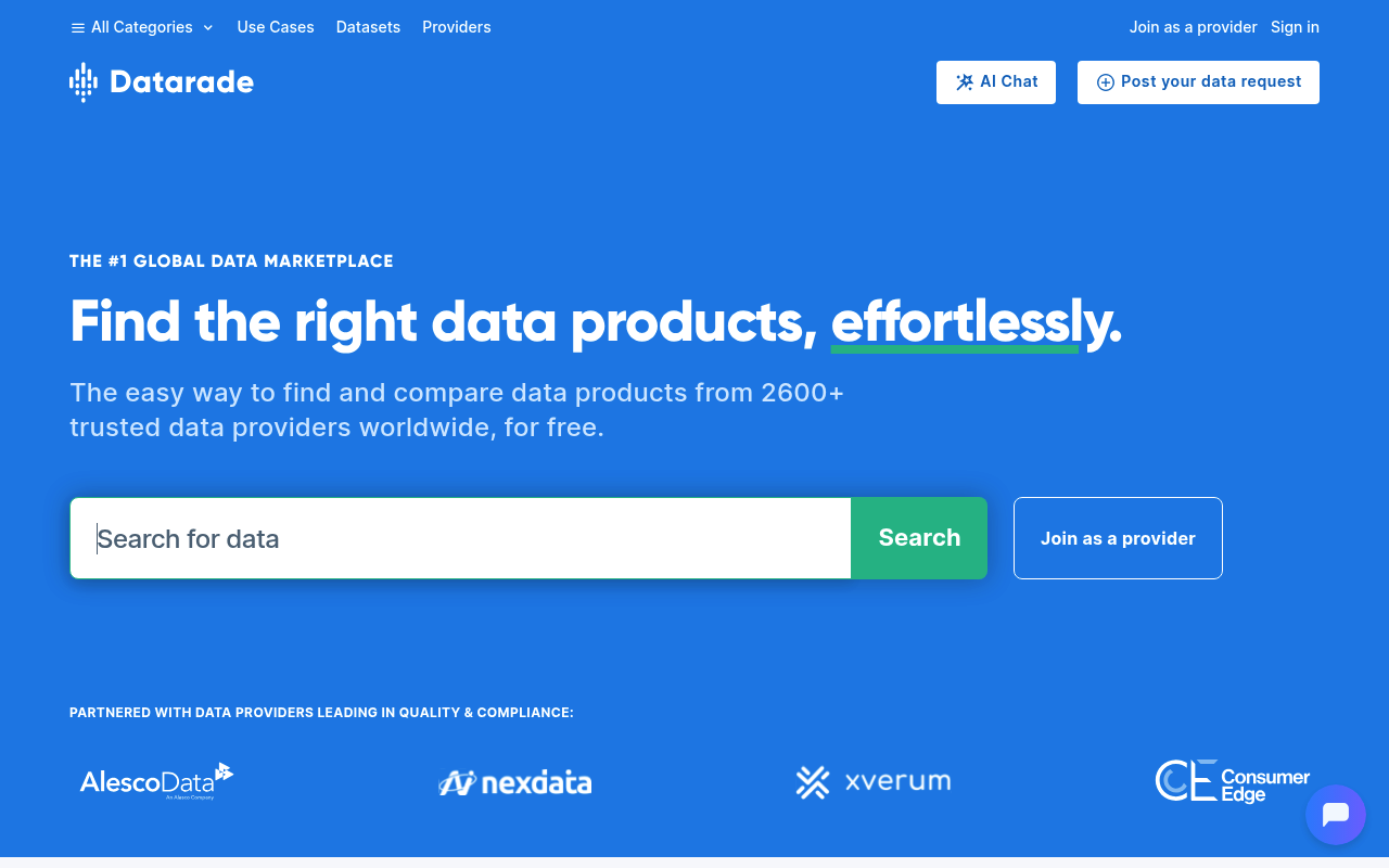 Datarade social media data provider