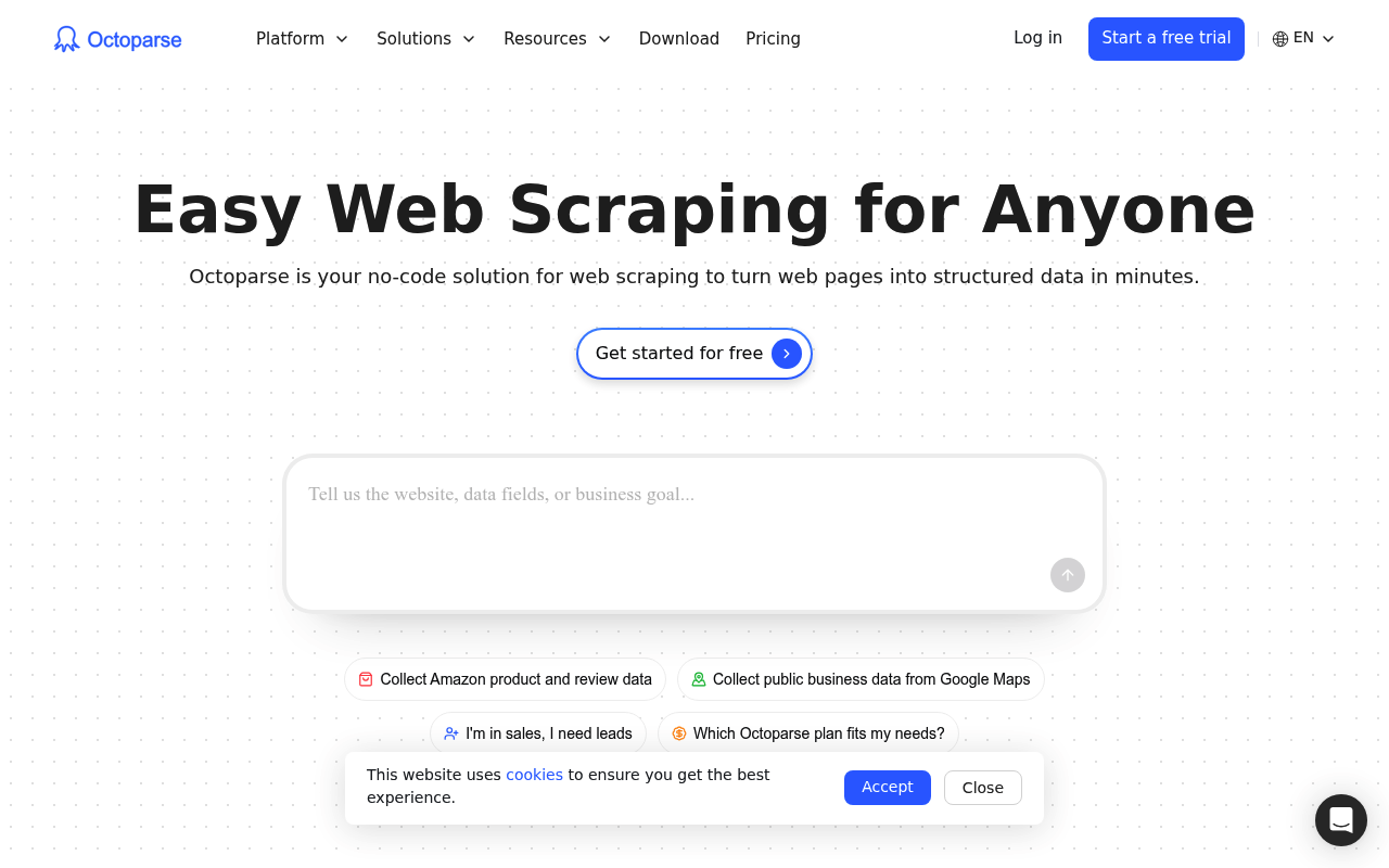 Octoparse real estate scraper