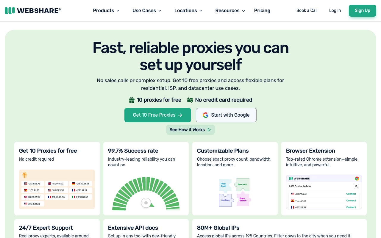 Webshare residential proxies