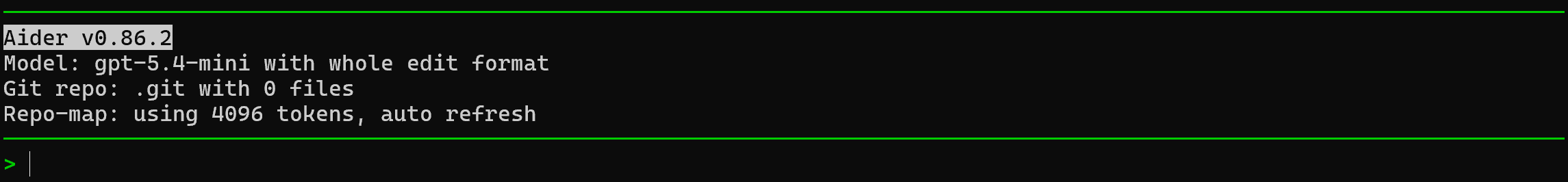 Note that the configured model is gpt-5.4-mini