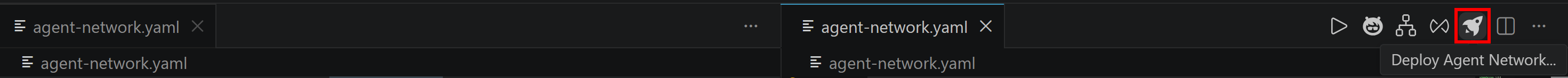 Clicking the “Deploy Agent Network” button