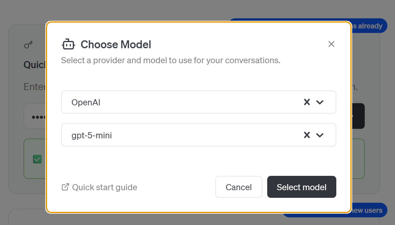Selecting the “gtp-5-mini” model