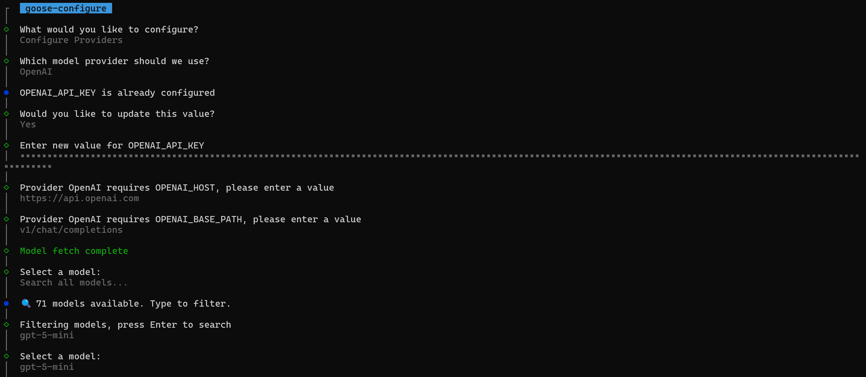 Configuring the AI provider