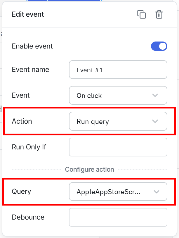 Choose the “AppleAppStoreScrapingAPI” query